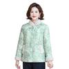 2025 New Floral Chinese Style Thickened Cotton Jacket for Elderly Women - Warm Winter Outerwear with Velvet