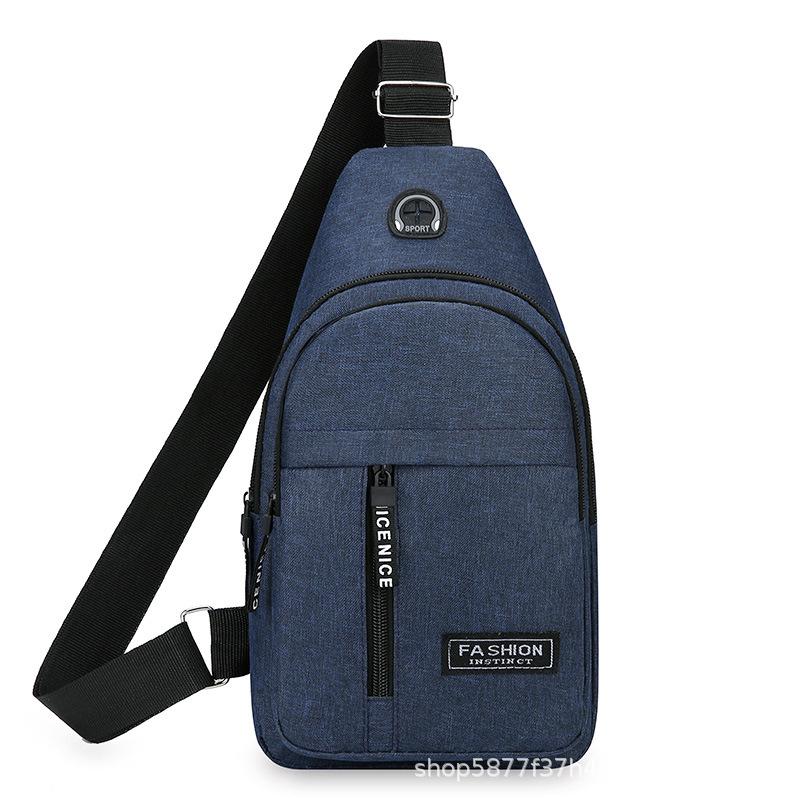 2025 Men's Trendy Oxford Cloth Crossbody Backpack - Korean Style, Casual, Waterproof