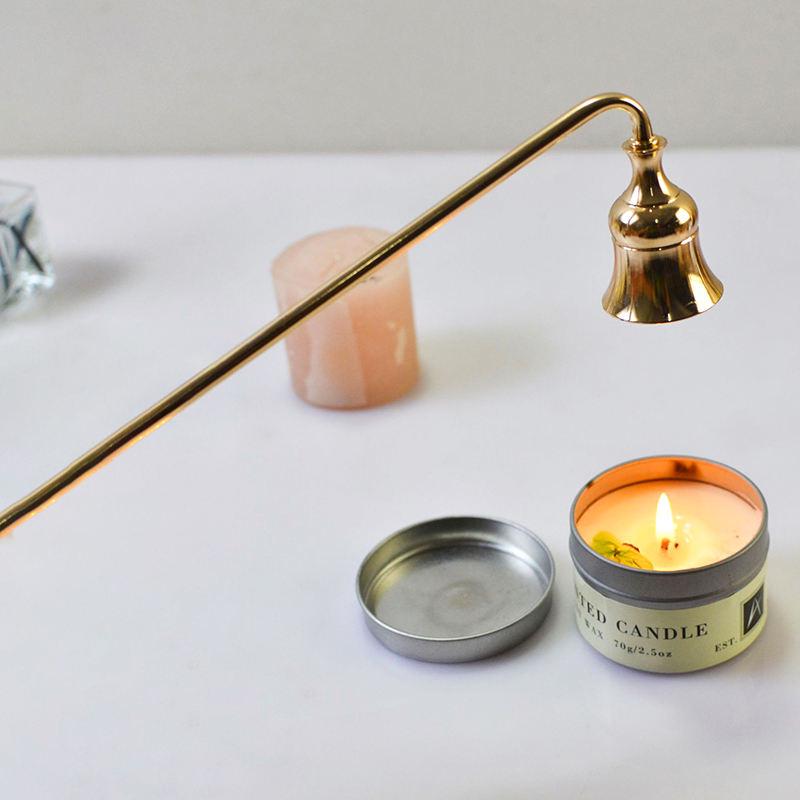 

Aromatherapy Candle Snuffer and Extinguishing Bell Set Black + Round Lid