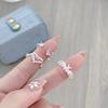 Bright Light Luxury, High-End Sense, Niche Exquisite Girl'S Heart Ring, Sweet And Cool Colored Treasure, Pink Zir*****Pen Ring.