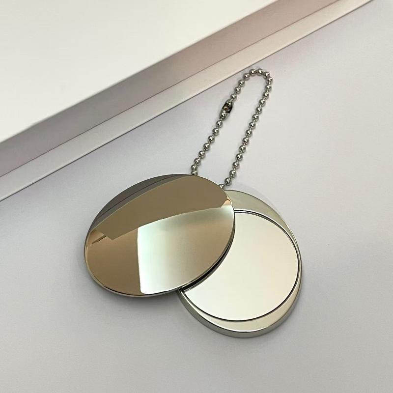 Travel Essential Metal Foldable Makeup Mirror Mini Unbreakable Double-Sided Cute Cosmetic Mirror for Women