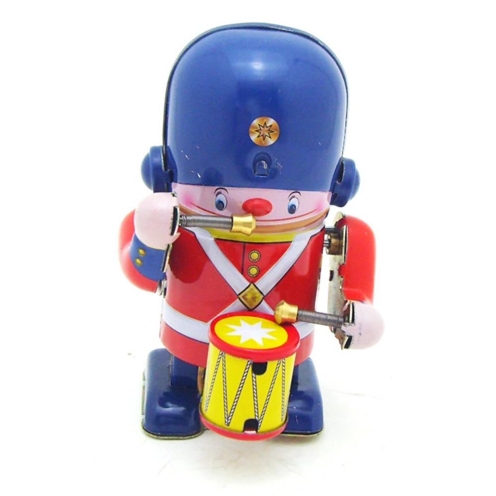 Drumming Robot Clockwork Walking Toy Retro Style Vintage Mechanical Clockwork  Christmas Gift
