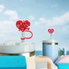 Leeseph 4pcs Straw Cover Red Pink Theme Cute Silicone Straws Tips Cover Reusable for 7-8mm/0.2-0.3in Diameter Straws Summer Gift
