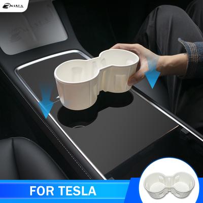 Držák na kelímky s vodou pro Tesla Y 3 s centrálním ovládáním, držák na nápoje na zadní sedadlo, kryt kelímku s vodou, příslušenství do interiéru vozu