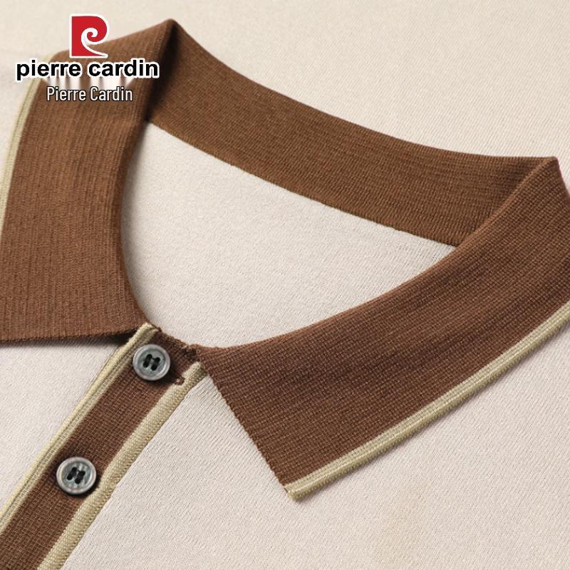 Pierre Cardin Men's Knitted Mulberry Silk Polo Shirt