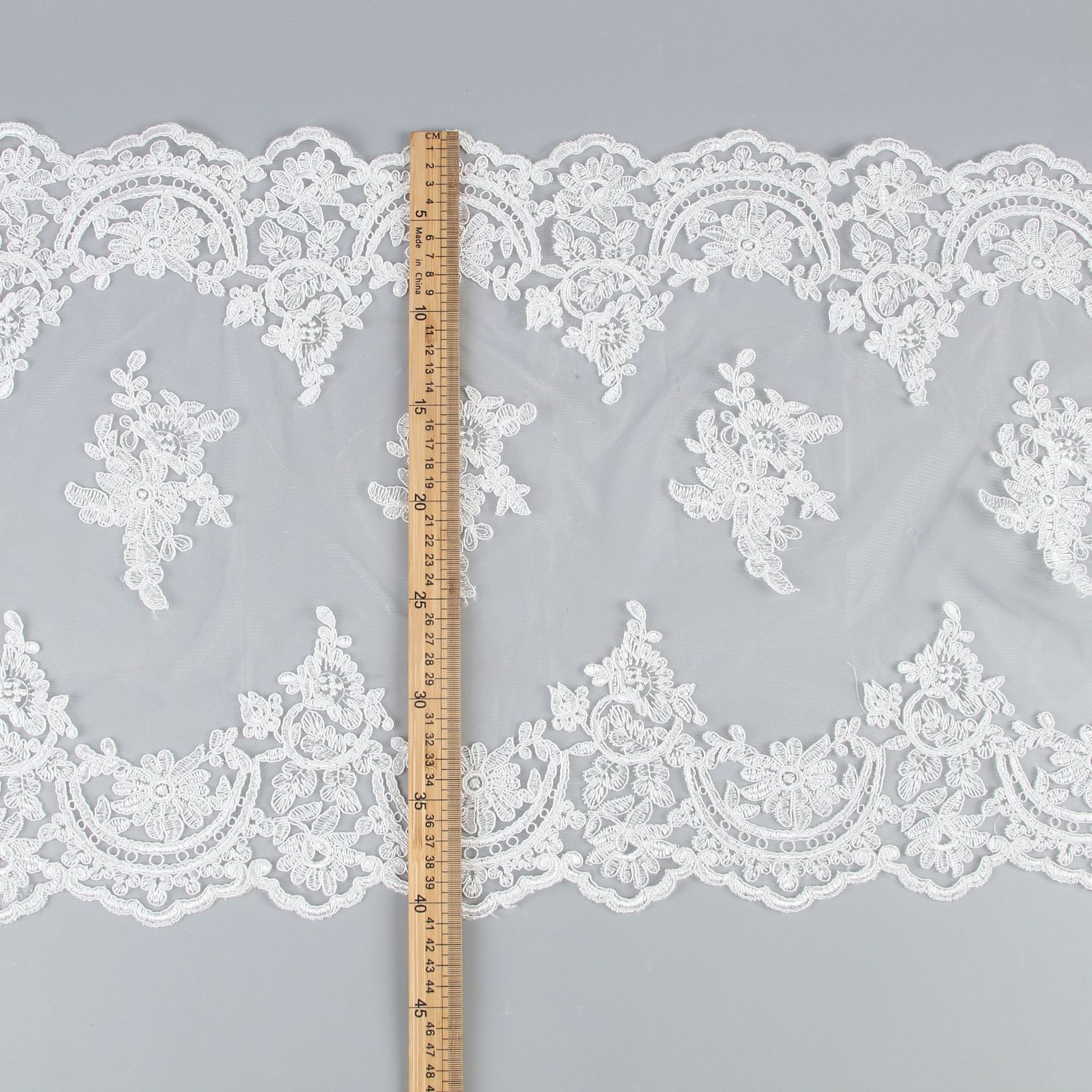 

41Cm Bilateral Symmetrical Lace Veil Accessories Workers Children S Clothing Skirt Pendulum Lace Clothing Accessories White/width 41CM