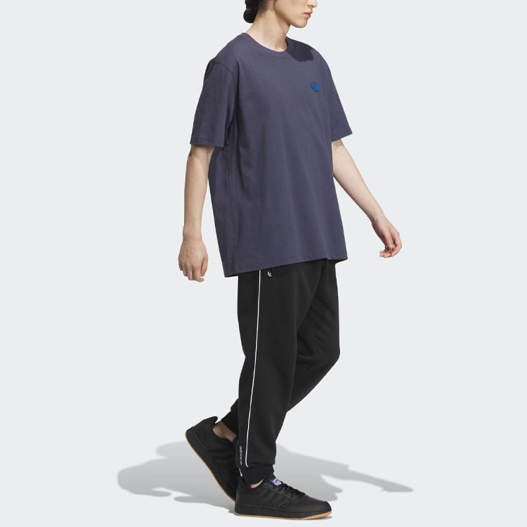 Adidas Originals Monogram T-Shirt With Back Logo Print Men Tops Dark-Cyan IN1031