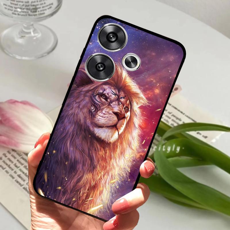 For POCO F6 Pro 5G Case POCOF6 Shockproof Soft TPU Silicone Phone Cover For Xiaomi POCO F6 Pro Capa F 6 Cartoon Matte Bumper