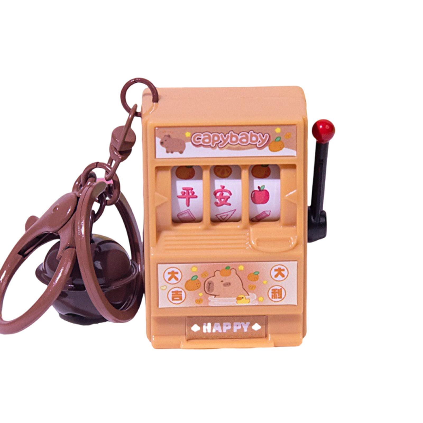 

Миниатюрный игровой автомат с фруктами в стиле капибары, брелок для игрового автомата с фруктами в стиле капибары, аксессуар для портативных развлечений
