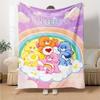 Custom Name Bear Theme Printed Blanket Perfect For Couch Bed Travel Outdoor Use Machine Washable Cozy Durable