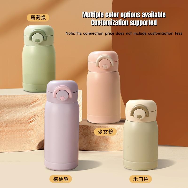1PCS 220/350ml Mini Thermos Cup Pocket Cup Stainless Steel Thermal Coffee Mug Vacuum Flask Insulated Hot Water Bottle Kids Gift
