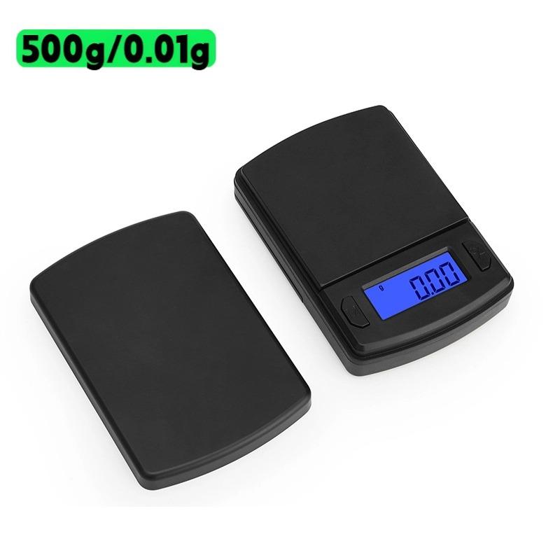 

500 г/0,01 г Высокоточные Мини Цифровые Весы Электронные Ювелирные Весы с Синей Подсветкой для Взвешивания Золота Серебра Пищи Портативные Карманные Весы