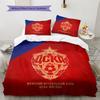 CSKA Moscow Football Club  Pattern Bedding Quilt Set  Home Decoration  Gift (1 * duvet cover + 2 * pillowcase  without core)