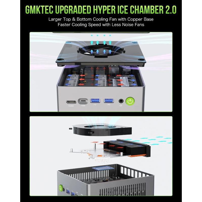 GMKtec M7 MiniPC AMD Ryzen7 PRO 6850H DDR5 4800MHz NUCBOX Windows11 Pro WiFi6 USB4.0 Pcie 3.0 NVMe Oculink Ordinateur de jeu de bureau