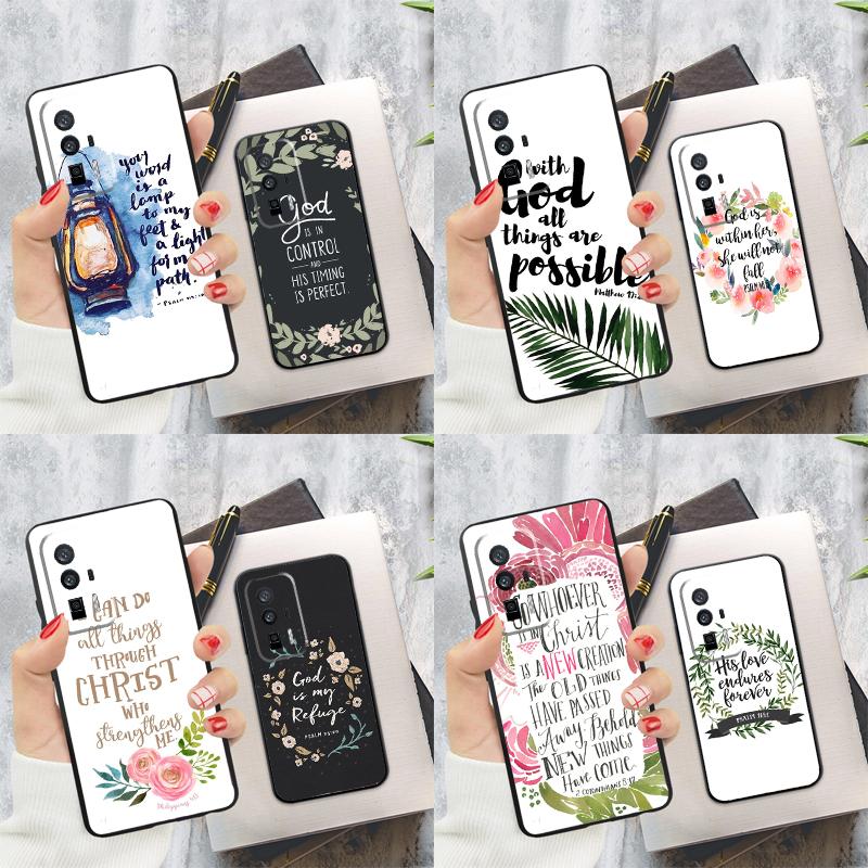 Bible Philippians Jesus Christ Verse Case For Xiaomi 14T 11T 12T 13T Pro 13 14 Ultra POCO X6 Pro M6 X3 X5 M5s F3 F5 F6 Cover