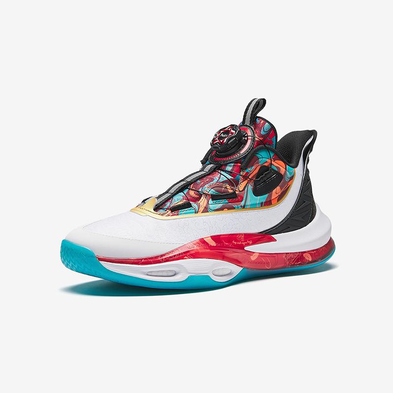 Anta Kids Elite Basketball Shoes Men sneaker White Black Vibrant-Red 312511116-1