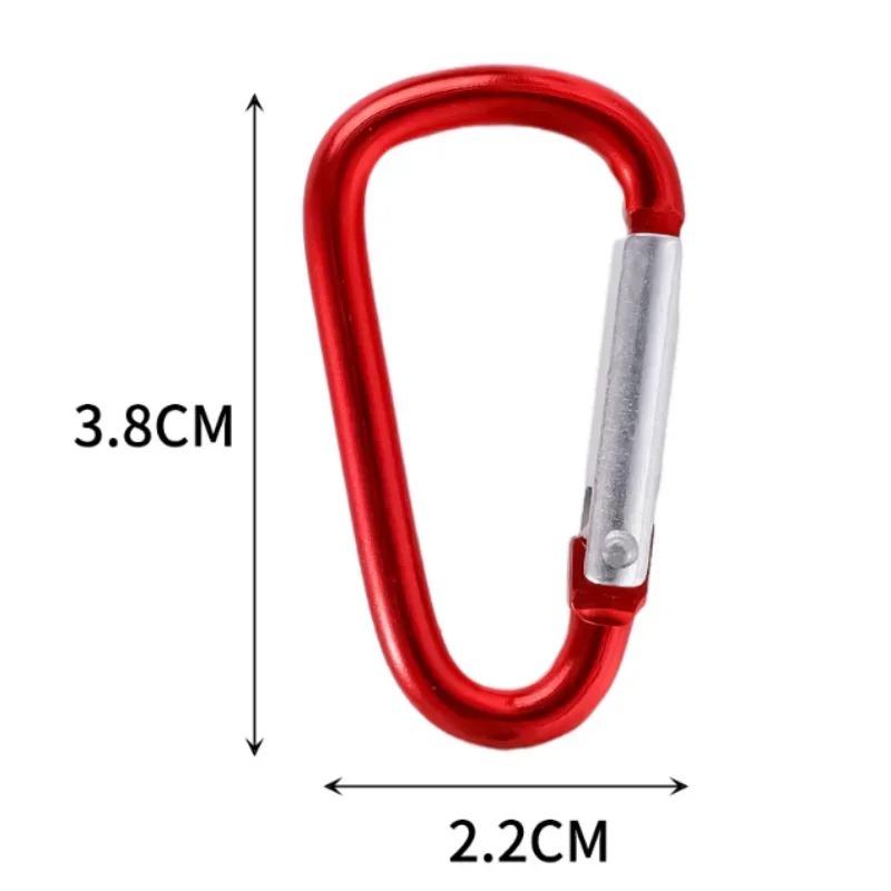 5/10/20PCS Aluminum Carabiner Key Chain Clip Multi Colors Camping Hiking Hook Safety Buckle Keychain Backpack Bottle Buckle