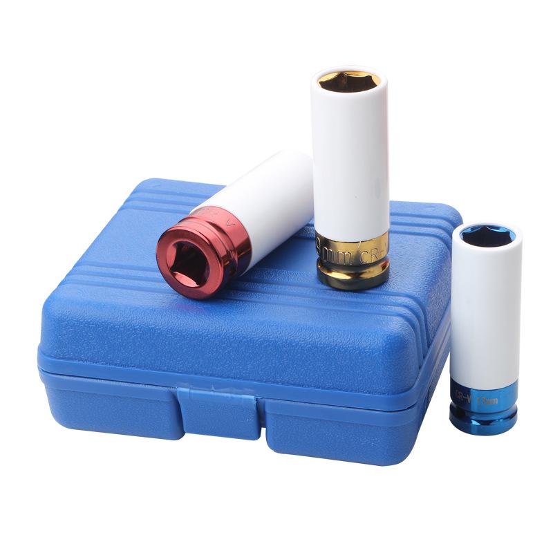 Ensemble d'outils de protection de jante de roue coloré en 3 pièces