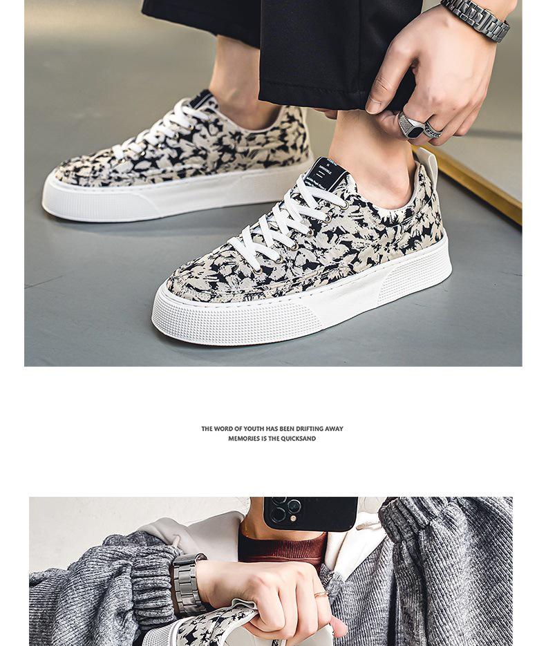 Men's Summer Canvas Sneakers: Breathable, Stylish, Thick-Soled Casual Sports Shoes