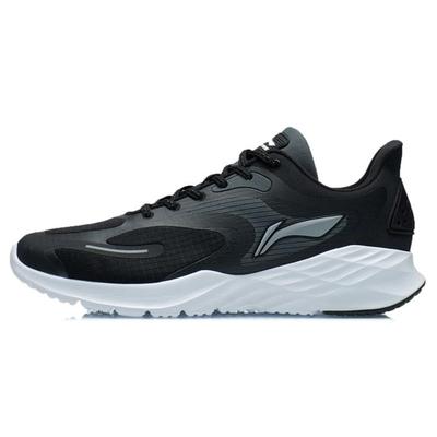 Li Ning Textile, TPU Low Top Casual Running Shoes Men's Black White ARSR045-1