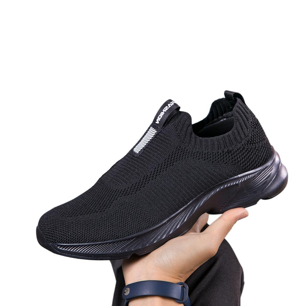 Markenschuhe, Sportschuhe, neue faule Schuhe, atmungsaktive Mesh-Laufschuhe, leichte Mesh-Schuhe, schwarz.