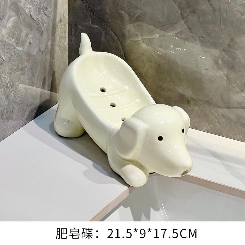 Automatic draining creative panda soap box soap box storage rack household ceramic soap dish holder bathroom accessories