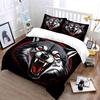 Fierce Wolf Design Apparel Set Exquisite three-piece bedding set gift for kids and adults