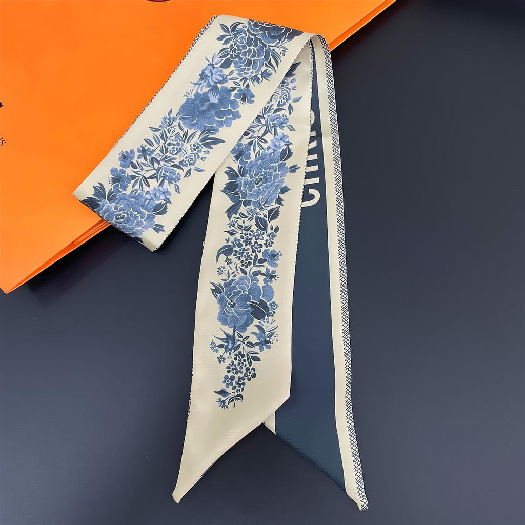 2023 New Design Tarot Scarf Women Luxury Brand Scarf Bag Hair Skinny Silk Scarves Fashion Foulard Neckerchief Headband For Lady