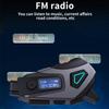 K10 Motorcycle Bluetooth 5.4 Helmet Headset 1200mAh Battery LCD Display Can DVR Video Recorder with FM Radio Waterproof Earphone