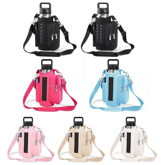 Magnetic Water Bottle Holder Crossbody Bag Waterproof Oxford Kettle Pouch for Gym Outdoor