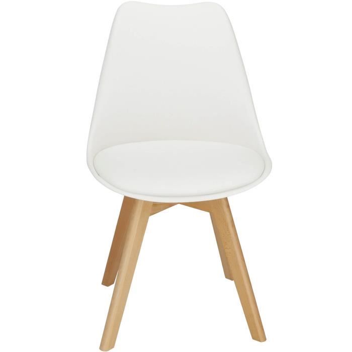 Chaise - SPRINGOS - Modèle Springos® - Blanc - Capacité de charge 125 kg - Hauteur 82 cm