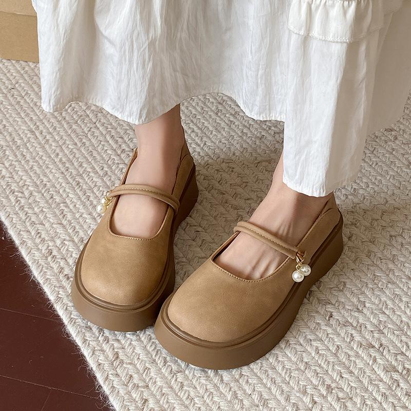 

Мэри Джейн маленькие кожаные туфли женские 2025 новая осень с юбкой туфли женские одинарные туфли стиль туфли 40