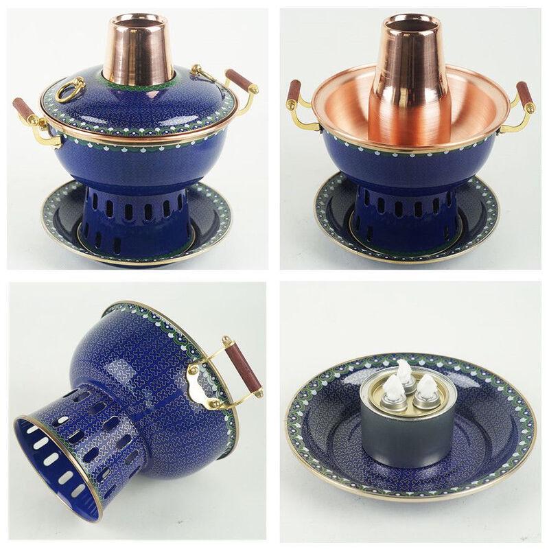 

Cloisonné Old Beijing Mini Copper Hot Pot