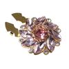 1PC DIY Sewing Pearl Flower Button Covers Alloy Golden Base Shirt Button Clip Detachable Clip-On Handwoven