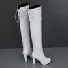 Women's high-heeled boots, sexy European and American style autumn and winter new waterproof table, fine-heeled large-size knee boots