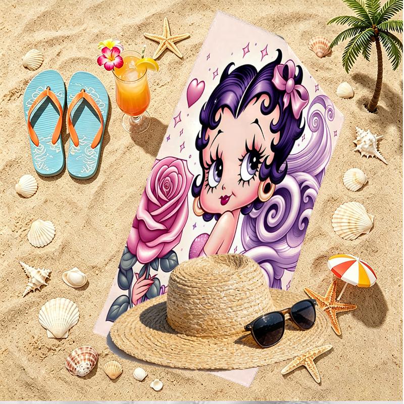 Sexy Doll Print Beach Towel, Versatile Lightweight Absorbent Beach Towel for Pool Surf Yoga Bathroom, Perfect Birthday Holiday Gift