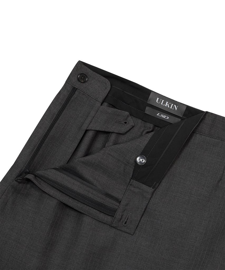 Ulkin Asymmetrical Striped Maxi Skirt_Charcoal