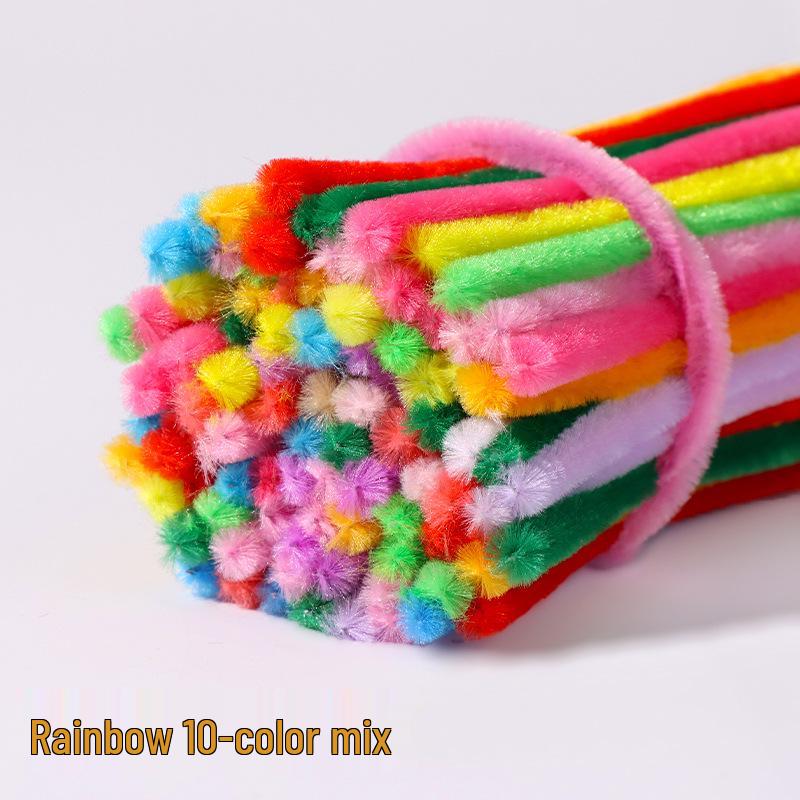 Xi He Macaron Color Chenille Stems for DIY Crafts and Educational Children's Handmade Toys.