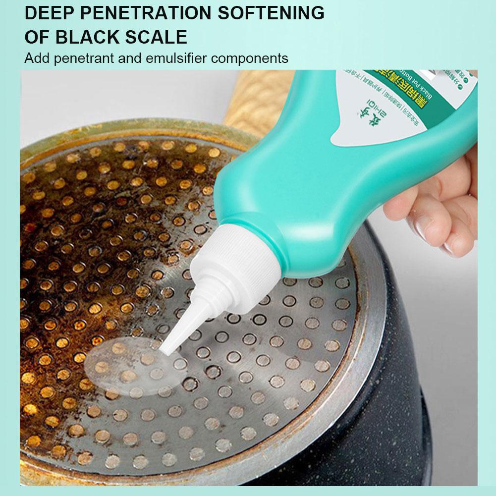 150ml Schwarzes Topfboden Reinigungs Gel Starker Küchengeschirr Reiniger Hartnäckige Flecken Rostentferner für Edelstahl Töpfe Herde