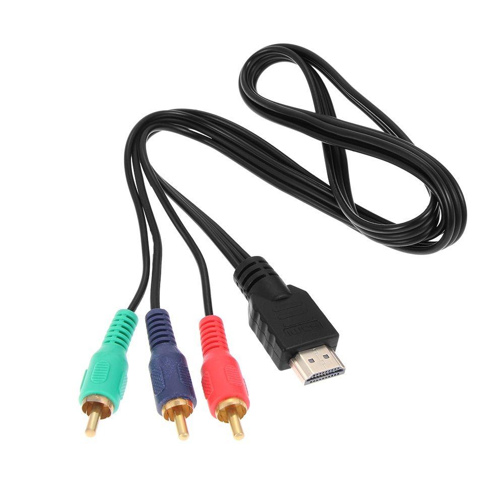 

New Multi Out Adapter Flat Video Audio AV Cable VGA Cord Adapter HDMI Male To 3 RCA