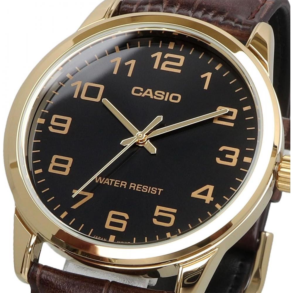 Casio Analog Quartz Men S Watch Mtp V001gl 1b Gold   Black