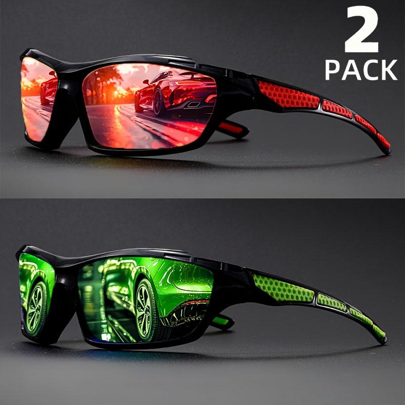 2pcs Fashion Sports Sunglasses Polarized UV Protection Personalized Glasses Fishing Goggle Men's and Women's UV400 Eyewear