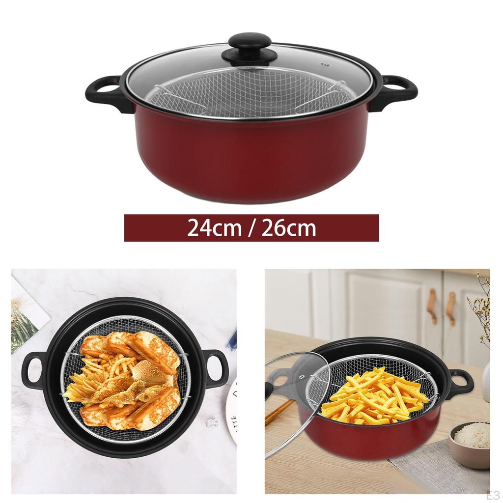 Fritteuse Topf Antihaft-Bratpfanne Kochgeschirr Sauté für Aktivitäten Camping Geschenke