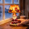 Bedroom Holiday Decor Christmas Lighted Table Lamp, Santa Claus Reindeer Garden Balcony Ornaments Desktop Ornament for Living Room Indoor Home