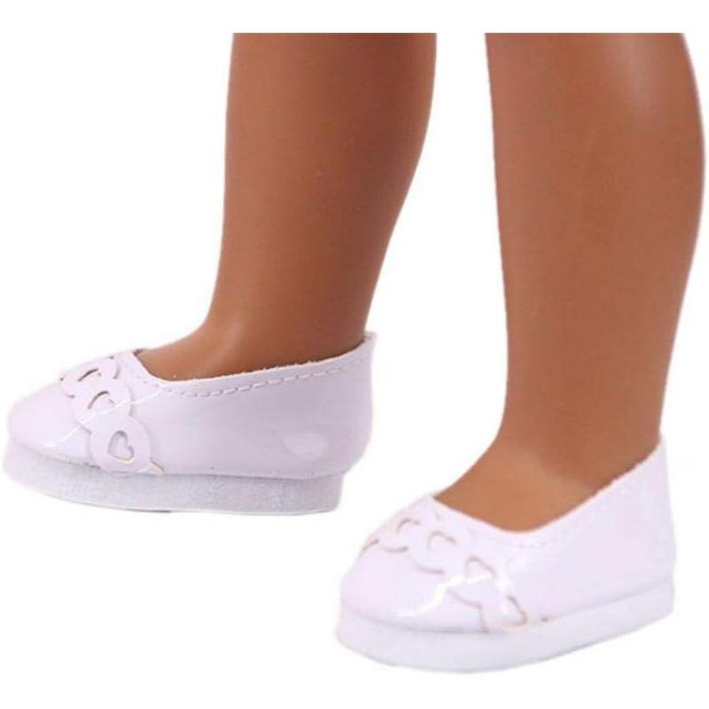 1 Pair Doll Shoes Flat Shoes for 14 Inch 32-34cm BJD Doll Gifts for Girls