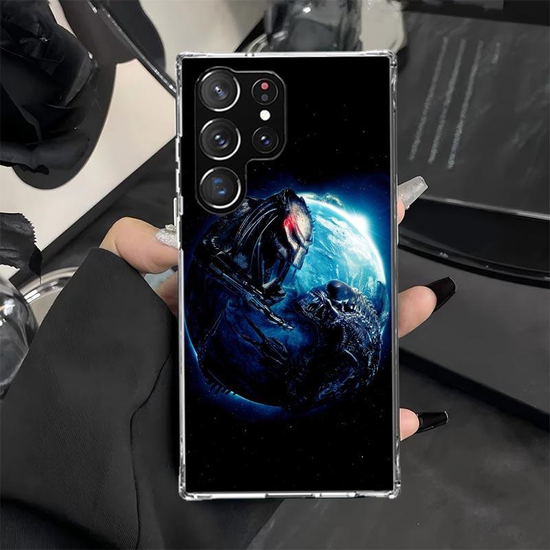 Alien Vs Predator Painted Phone Case for Samsung Galaxy S25 S24 S23 Ultra S22 S21 S20 FE S10 Plus S25Edge Soft Print Cover Coque