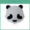 Black Eyes Panda Shape Lovely Brooches Texture Acrylic Pin Jewelry For Girls Children Hat Scarf Corsage Pins