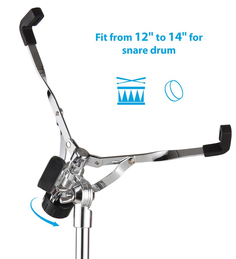 Snare Drum Stand Foldable Detachable Bracket 22mm Pipe Diameter Adjustable Height Tripod Snare