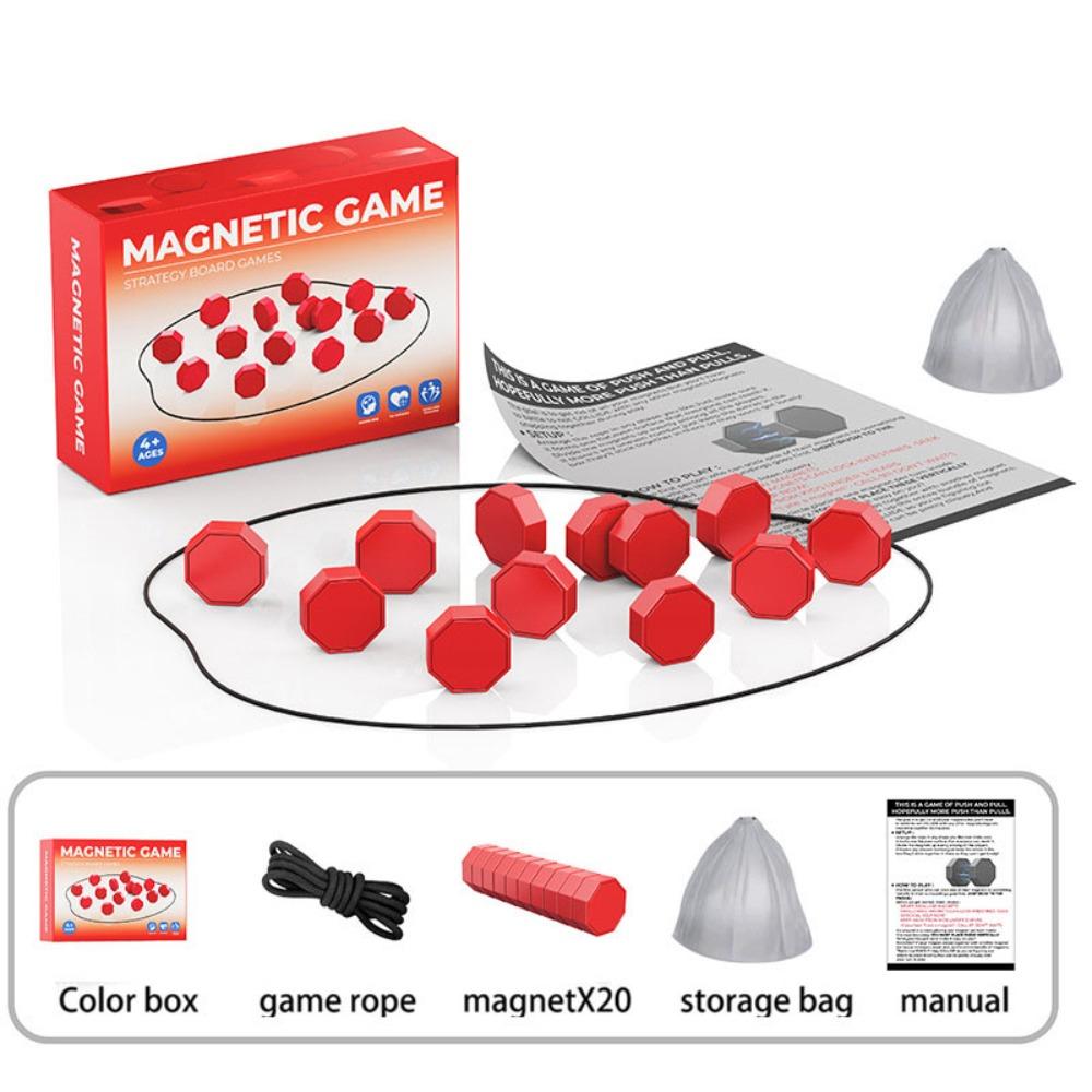 Multiplayer Stone Board Game Set Develop The Mind Magnetic Strategy Games  Party красный