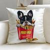 classic animal French Bulldog Cushion Cover Soft  EasyWash Pillow Case  Versatile for Couch Bed Travel and Office